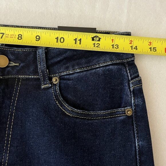 Vivi Vito Women's Stretch Navy Denim Jeans Size 7 High Rise Straight Leg  NWT - Picture 7 of 12